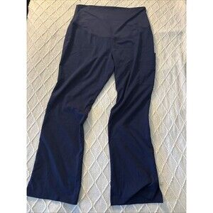 MedCouture Navy Wide-Leg Maternity scrub pants